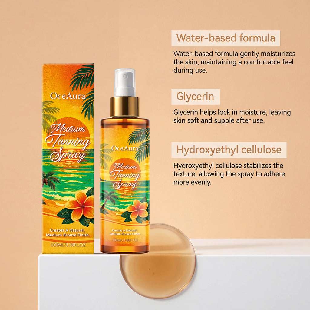 OceAura Self Tanning Spray – Sunless Tanner for Body & Face Self Tanning Spray SPOT