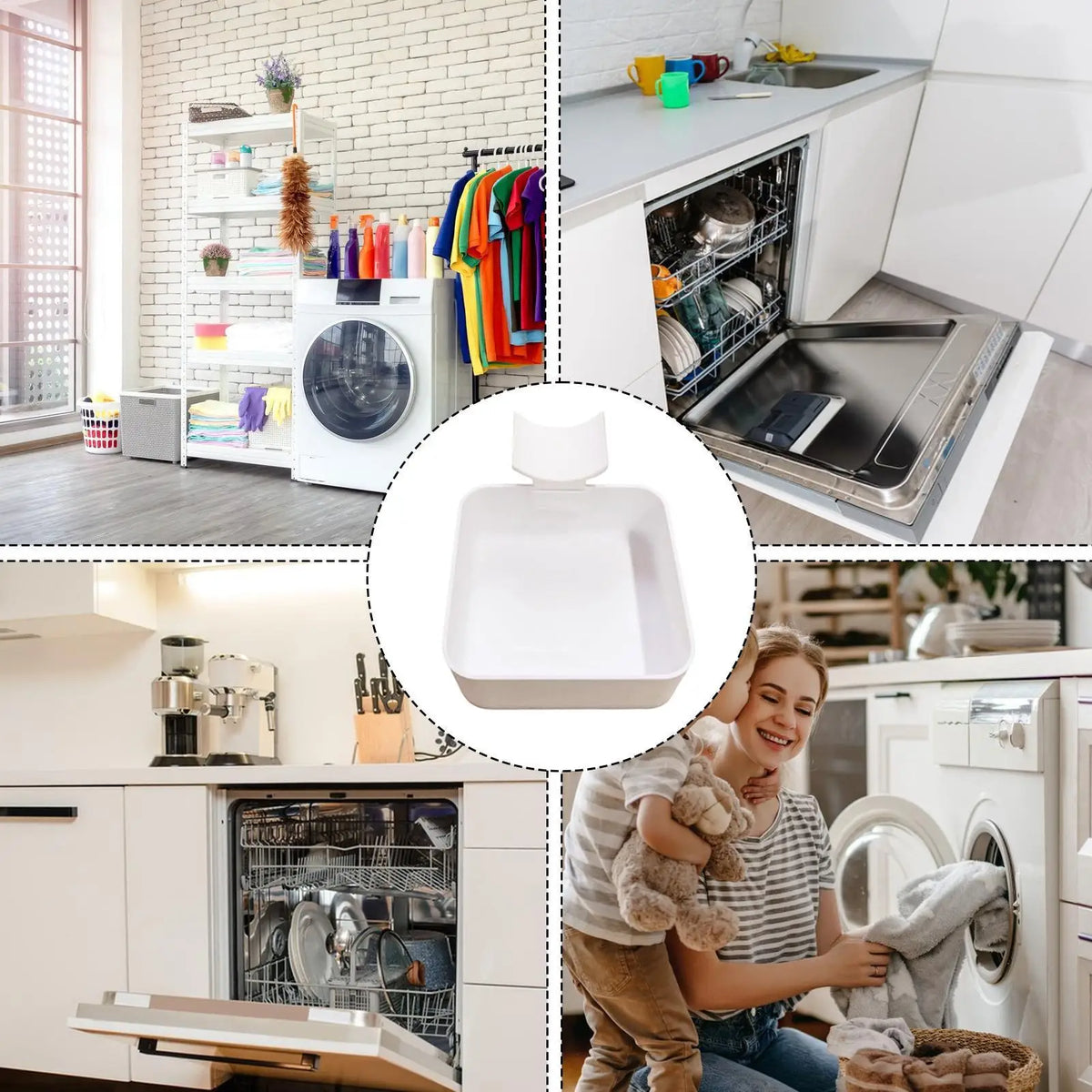 Washing Machine Drain Pan – Leak-Proof Floor Protection Tray Washer Drain Pan SPOT