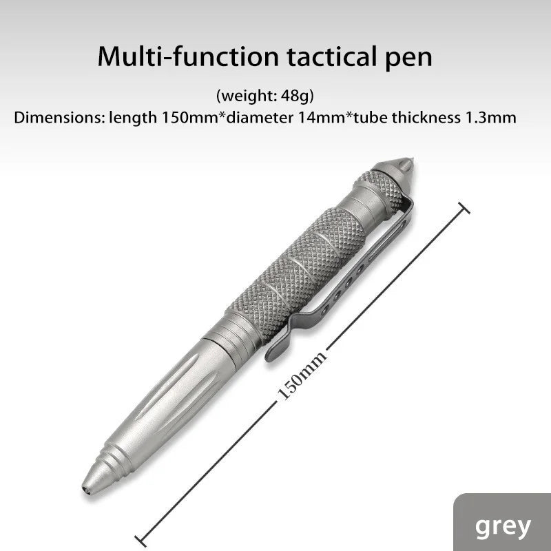 Tactical Pen – Aviation Aluminum Glass Breaker Survival Tool Tactical Survival Pen SPOT gray
