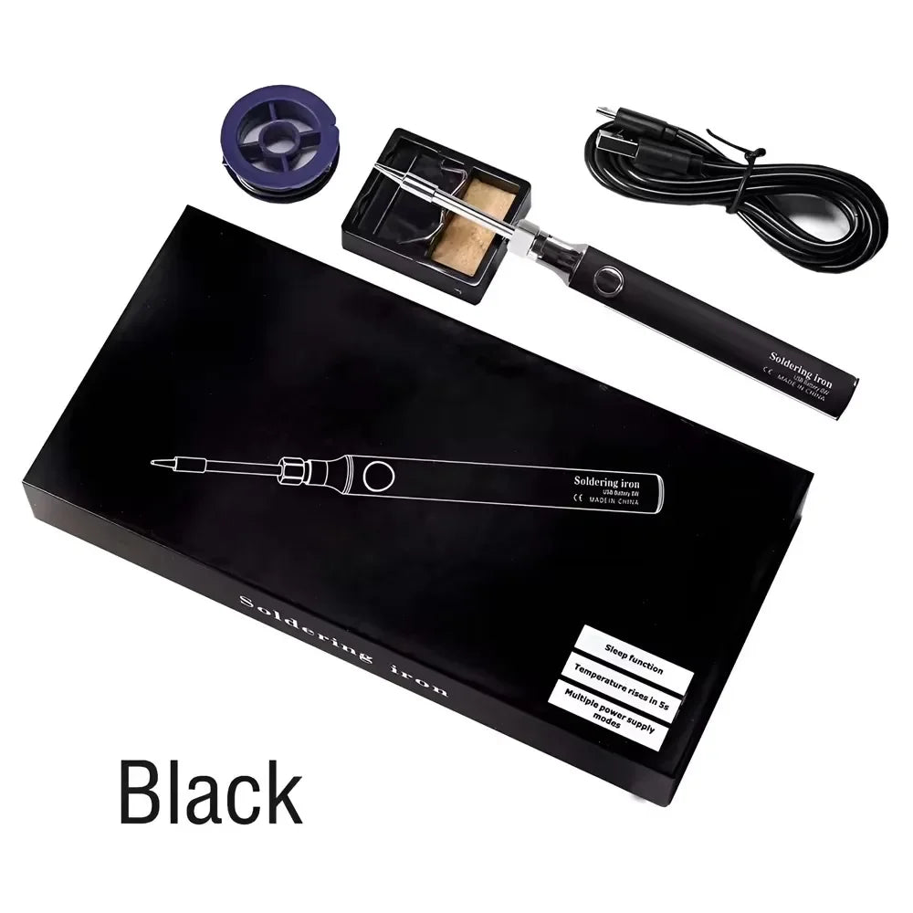 USB Soldering Iron Pen – Cord Burner for Jewelry & Leathercraft Craft Heat Pen SPOT Black
