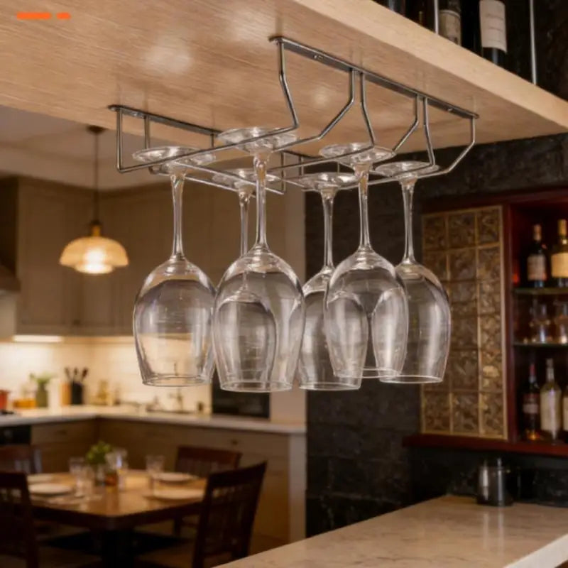 Under Cabinet Wine Glass Rack – Rustproof Carbon Steel 27/34cm Wine Glass Rack SPOT