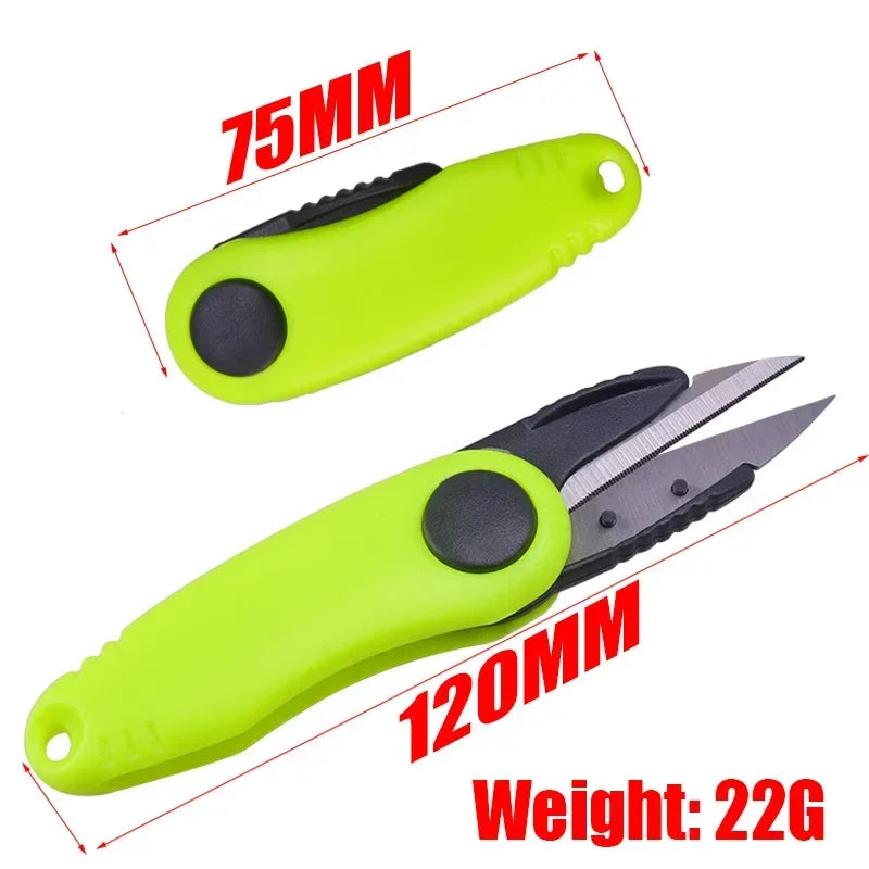 Shrimp-Shaped Folding Fishing Scissors – Stainless Steel Line Cutter Fishing Line Scissors SPOT