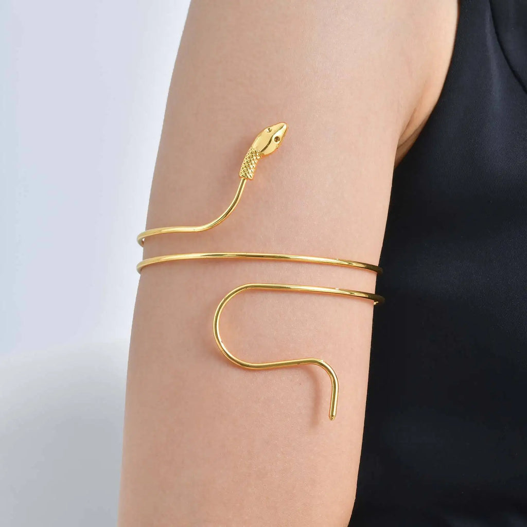 Meaeguet Snake Arm Cuff – Adjustable Upper Arm Bracelet Women Arm Cuff Bracelet SPOT