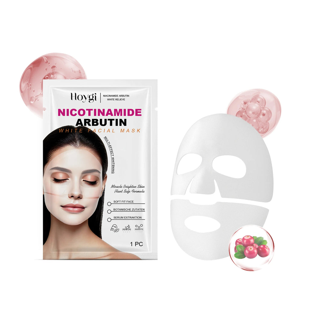 Hoygi Niacinamide Arbutin Brightening Hydrating Sheet Mask Facial Sheet Mask SPOT 1Pcs