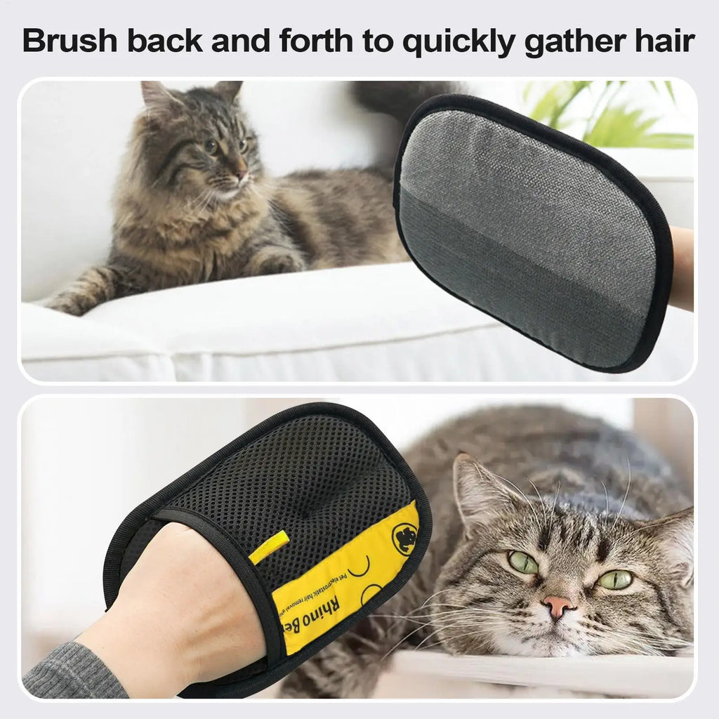2-Pack Pet Hair Remover Gloves – Reusable Grooming Mitts Pet Grooming Gloves SPOT