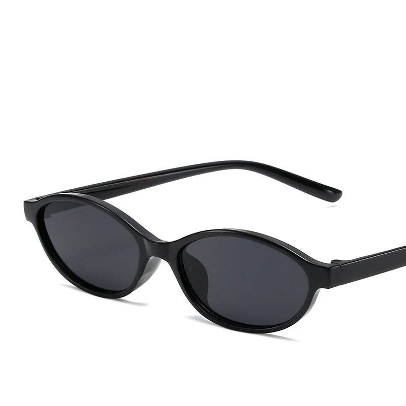 Vintage Oval Ellipse Sunglasses – Unisex Mirror Lens Small Frame Fashion Sunglasses SPOT MULTI 1