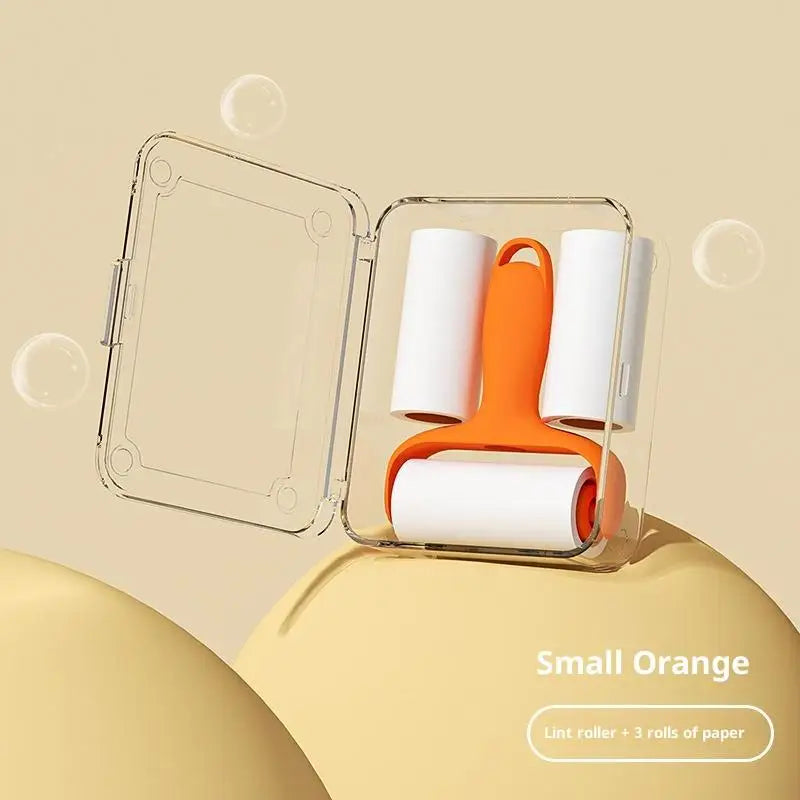 Mini Pet Hair Lint Roller – Reusable Adhesive Roller for Clothes Pet Lint Roller SPOT Orange