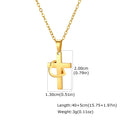 Heart Cross Pendant Necklace – 18K Gold Stainless Steel Cross Pendant Necklace SPOT NC-3014G