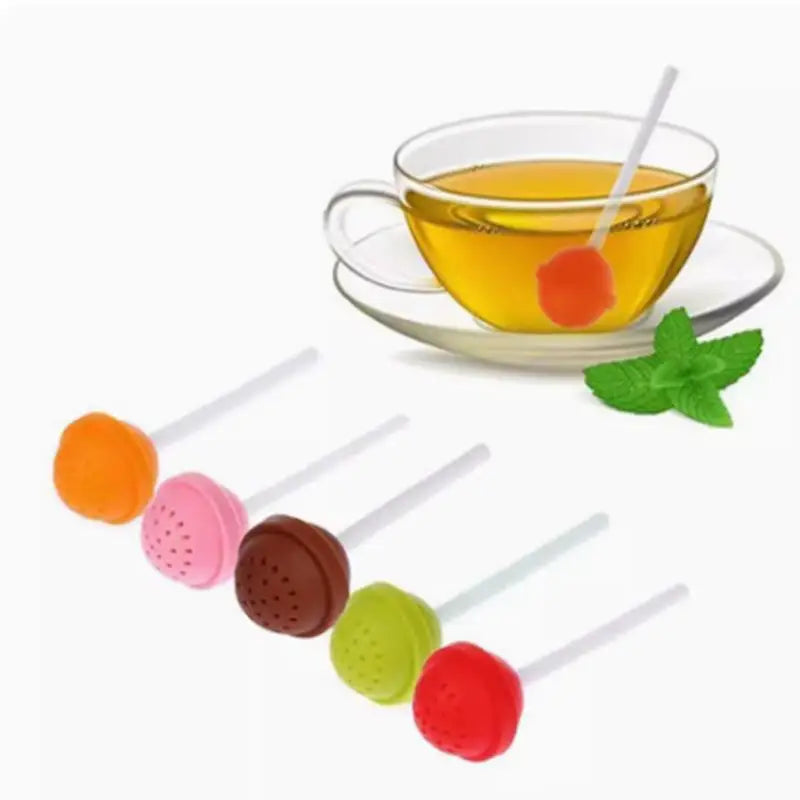 Lollipop Silicone Tea Infuser – BPA-Free Reusable Loose Leaf Strainer Silicone Tea Infuser SPOT