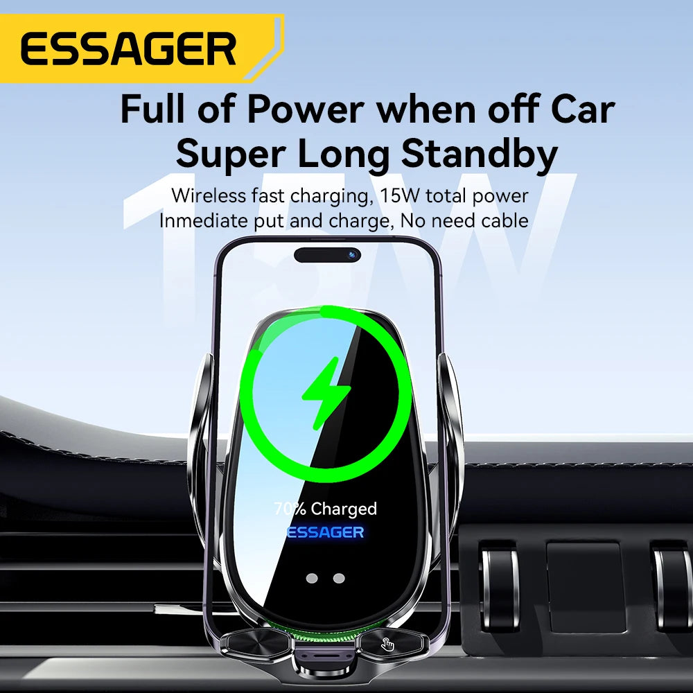 Essager 15W Qi Wireless Charger Car Mount – Air Vent Holder Wireless Car Charger Mount SPOT