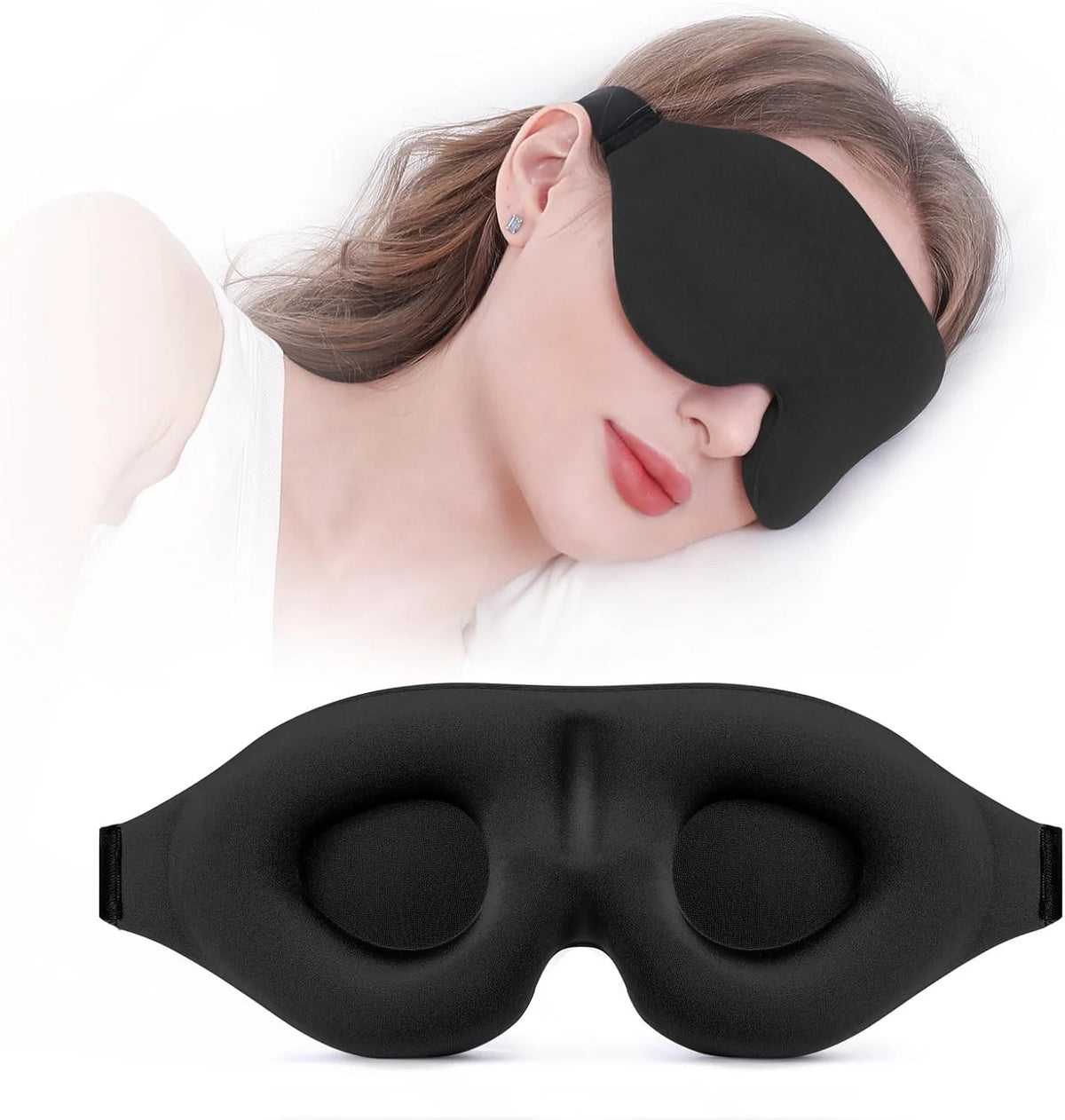 3D Sleep Mask – Light-Blocking Eye Mask, Soft & Adjustable Sleep Eye Mask SPOT