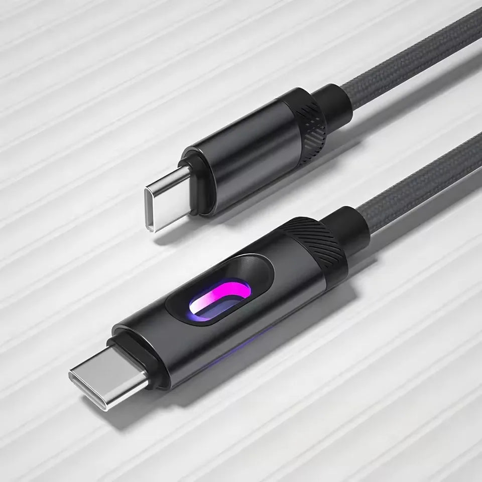 240W USB-C to USB-C Fast Charging Braided Cable | PD Quick Charge USB-C Charging Cable SPOT