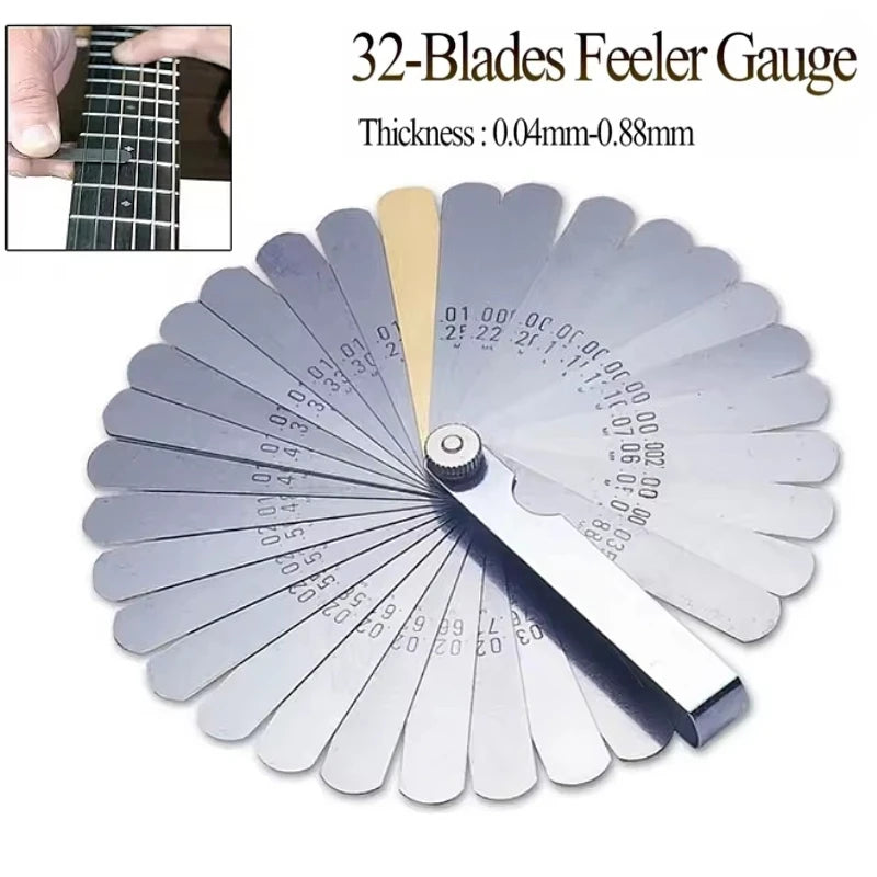 32-Blade Feeler Gauge Set – Guitar Setup & Luthier Tool Feeler Gauge Set SPOT