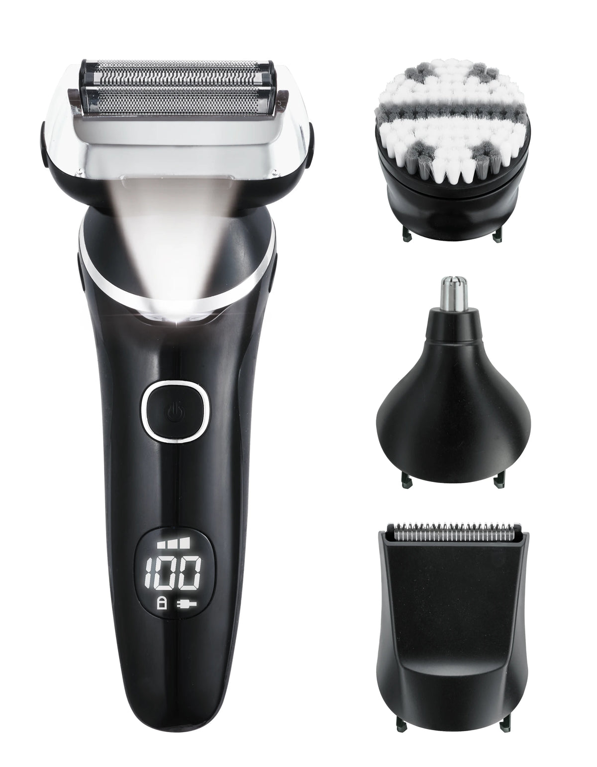 Men's Rechargeable Electric Foil Shaver – USB-C & Waterproof Electric Foil Shaver SPOT Black USB Type-C