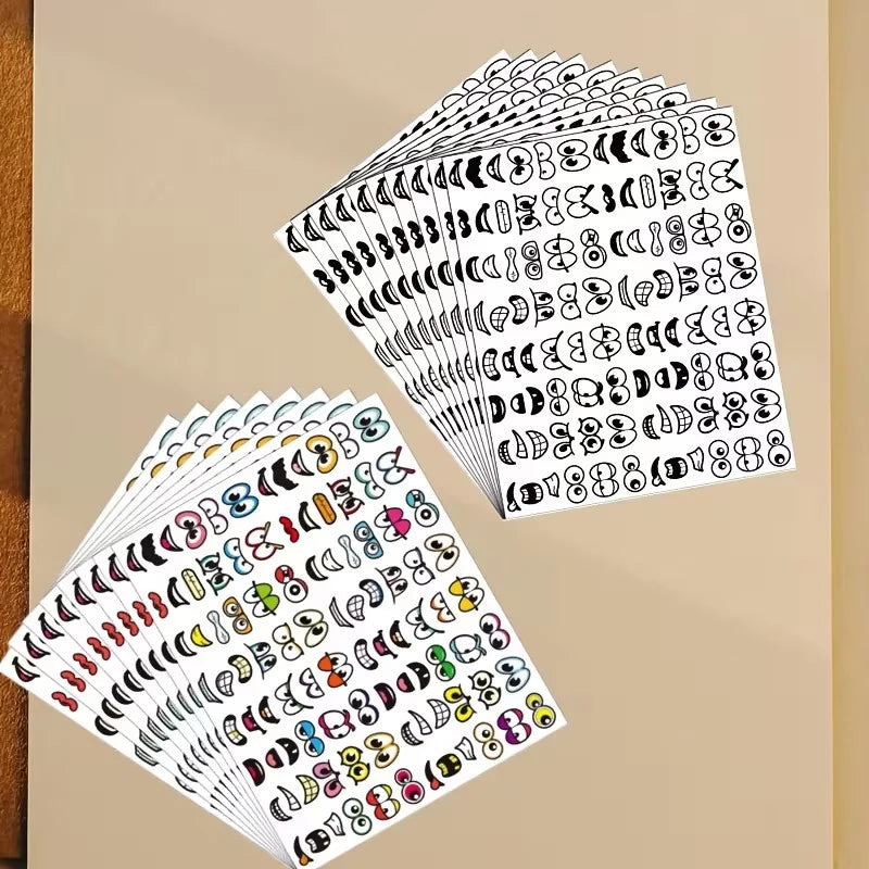 480/960pcs Cartoon Expression Stickers for Scrapbook & DIY Craft Sticker Pack SPOT