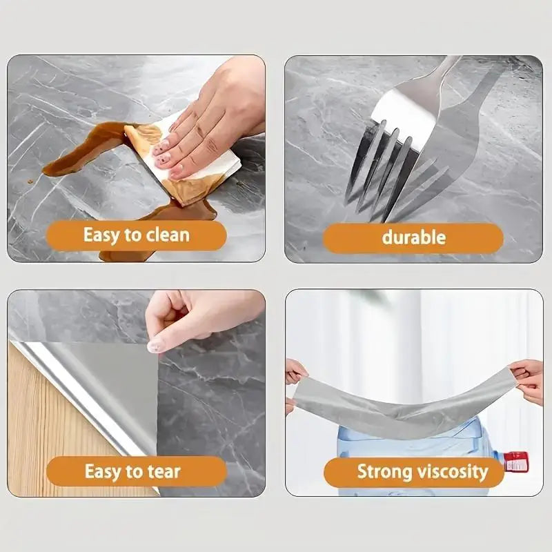 Peel & Stick Marble Floor Sticker – Waterproof PVC Roll Peel & Stick Floor Roll SPOT