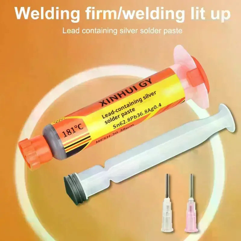 Silver-Bearing SMT Solder Paste Syringe – 181°C Melting Point SMT Solder Paste SPOT
