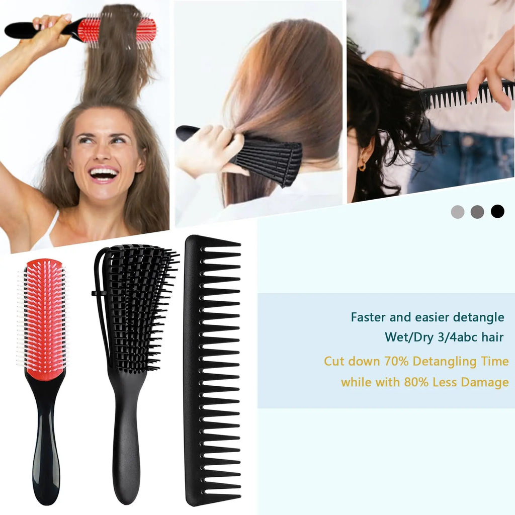 LOCKMIO Rosemary Hair Growth Oil & Detangling Brush Set Hair Care Set SPOT