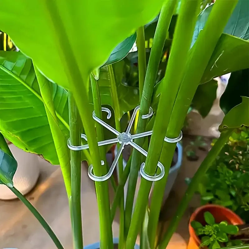 4-Pack Transparent U-Shaped Foldable Plant Support Stakes Plant Support Stakes SPOT
