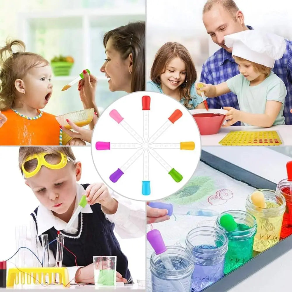 10-Pack 5ml Food Grade Silicone Baby Medicine Dropper Baby Medicine Dropper SPOT