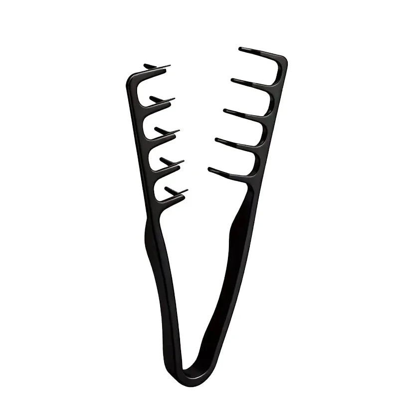 Z-Shape Men's Styling Comb – Fluffy Textured ABS Plastic Hair Styling Comb SPOT Black-1pcs