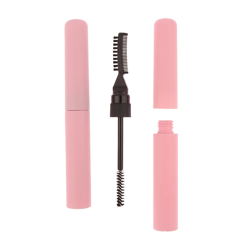 10ml Dual Brush Refillable Eyebrow Gel & Mascara Empty Tube Cosmetic Refill Tube SPOT Pink