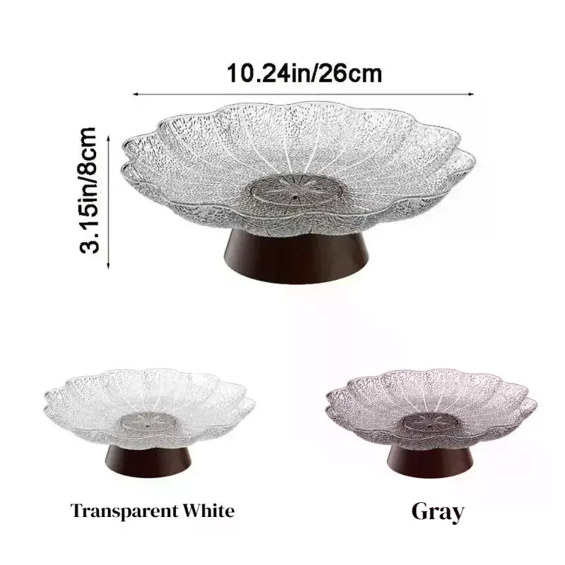 Footed Fruit Plate – BPA-Free Pedestal Dessert Display Stand Pedestal Serving Plate SPOT