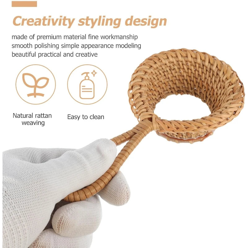 Rattan Tea Strainer – Handmade Fine Mesh Loose Leaf Infuser Tea Strainer SPOT