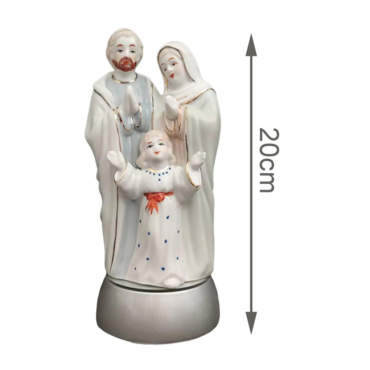 Virgin Mary & Jesus Lighted Ceramic Statue – Catholic Décor Religious Figurine SPOT