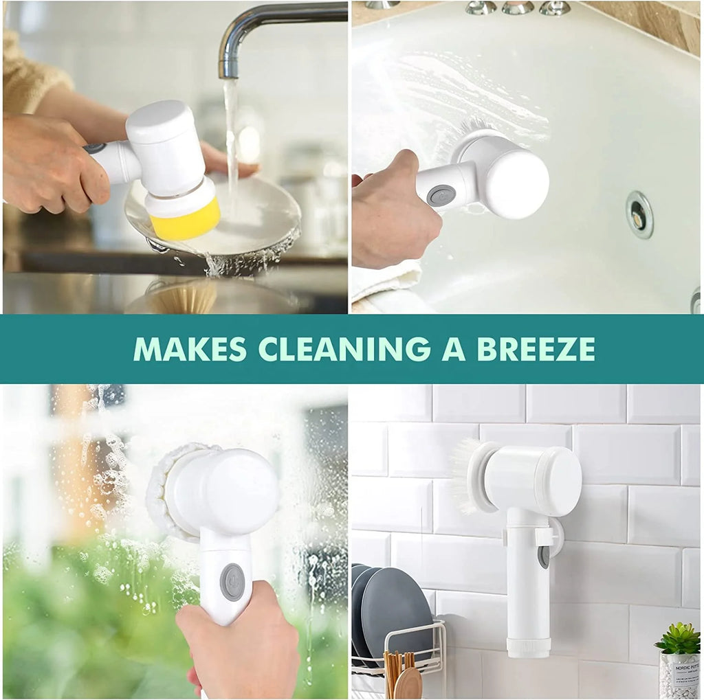 Portable Electric Spin Scrubber – Wireless Rotary Cleaning Brush Electric Cleaning Brush SPOT