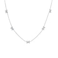 Dainty Bow Necklace – Silver Bowknot Choker for Women Bow Choker Necklace SPOT NC-2028S02