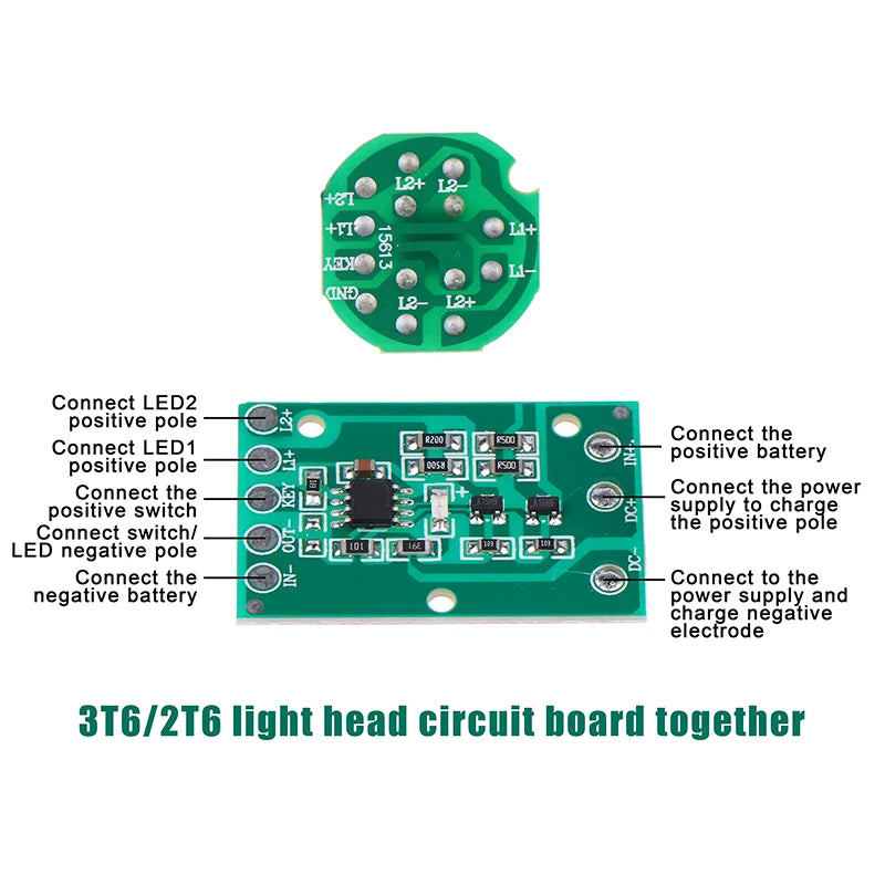 HZ-8813 Flashlight Driver Board PCB – T6/U2/L2 3 & 5 Mode Flashlight Driver Board SPOT