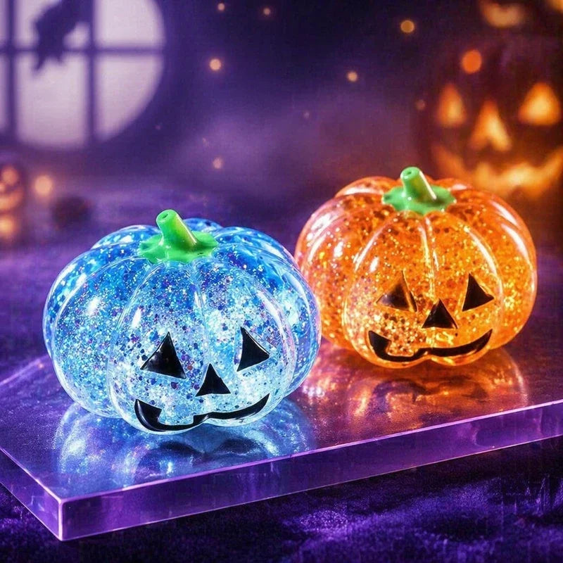 Halloween Pumpkin Skull Squeezing Toy with Sparkling Powder Novelty Squeezing Toy SPOT