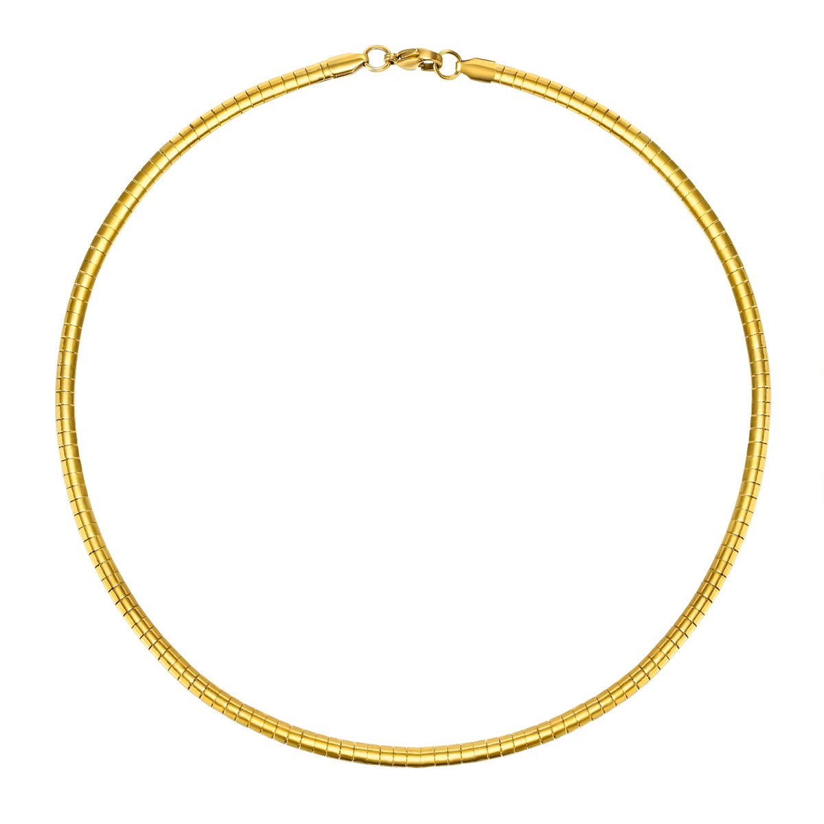 Meaeguet Gold Torque Choker Necklace – Stainless Steel Cuff Choker Necklace SPOT