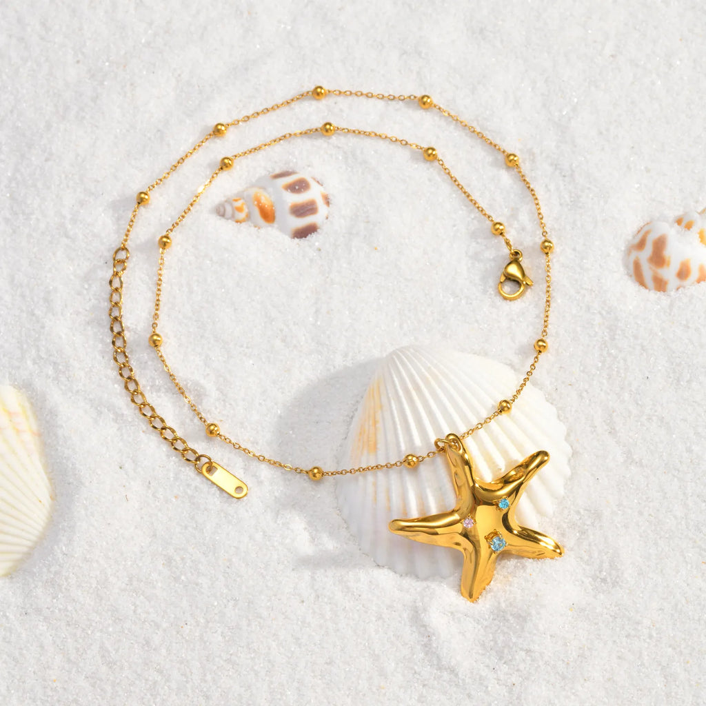 Ocean Starfish Necklace – Waterproof 316L Stainless Steel Pendant Necklace SPOT