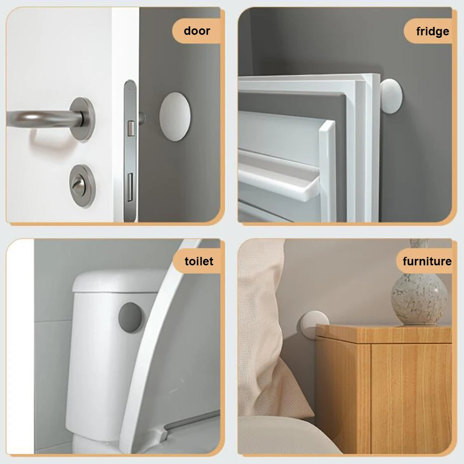 Silicone Door Handle Bumpers – Self-Adhesive Wall Protector Pads Door Bumper Pad SPOT