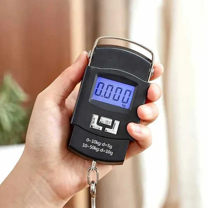 50kg Portable Digital Luggage Scale – LCD Hook Scale Digital Luggage Scale SPOT