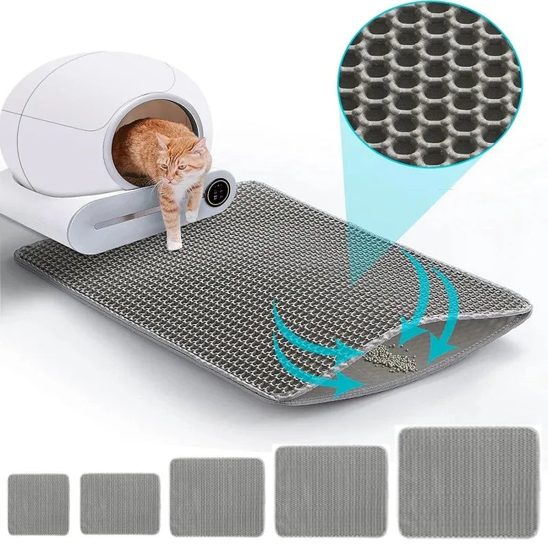 Cat Litter Mat 2-Layer Waterproof Non-Slip Washable EVA Mat Cat Litter Mat SPOT