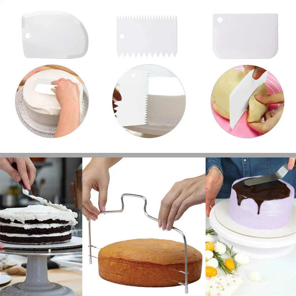 Cake Decorating Kit – Turntable, Icing Smoother & Leveler Cake Decorating Kit SPOT
