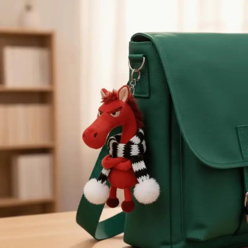 Plush Pony Keychain – Year of the Horse Cartoon Mascot Toy Plush Keychain SPOT