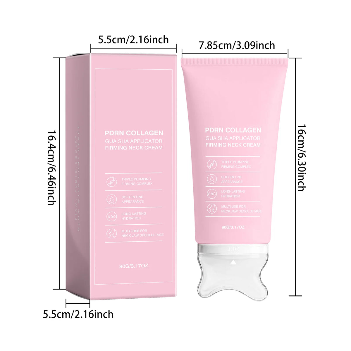 PDRN Collagen Gua Sha Neck Cream – Firming Contour Care Neck Firming Cream SPOT 90g Boxed