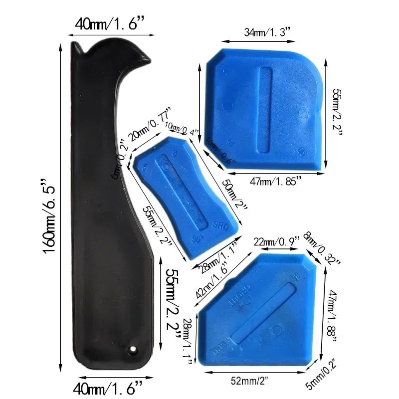 5-in-1 Caulk Tool Kit – Silicone Spatula & Sealant Finisher Caulking Tool Kit SPOT