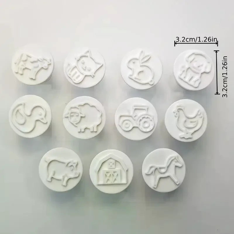 12-Piece Animal Clay Stamp Set – Wax, Resin & Craft Tools Clay Stamp Set SPOT
