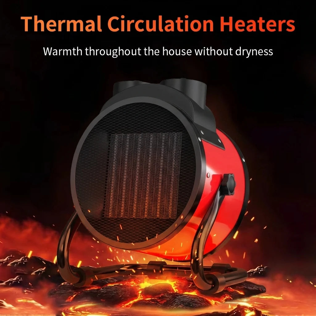 2000W Portable Electric Heater – Fan, Thermostat & Safety Portable Space Heater SPOT