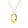 18K Gold Plated Hollow Geometric Pendant Necklace for Women Pendant Necklace SPOT PNB-058G