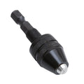 Keyless Mini Drill Chuck 1/4" Hex Shank Quick-Change Adapter Drill Chuck Adapter SPOT black