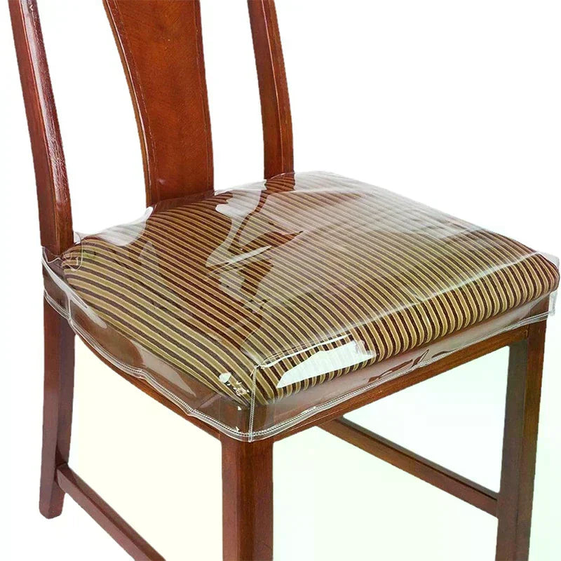 Transparent PVC Dining Chair Cover – Waterproof & Anti-Scratch Chair Seat Cover SPOT