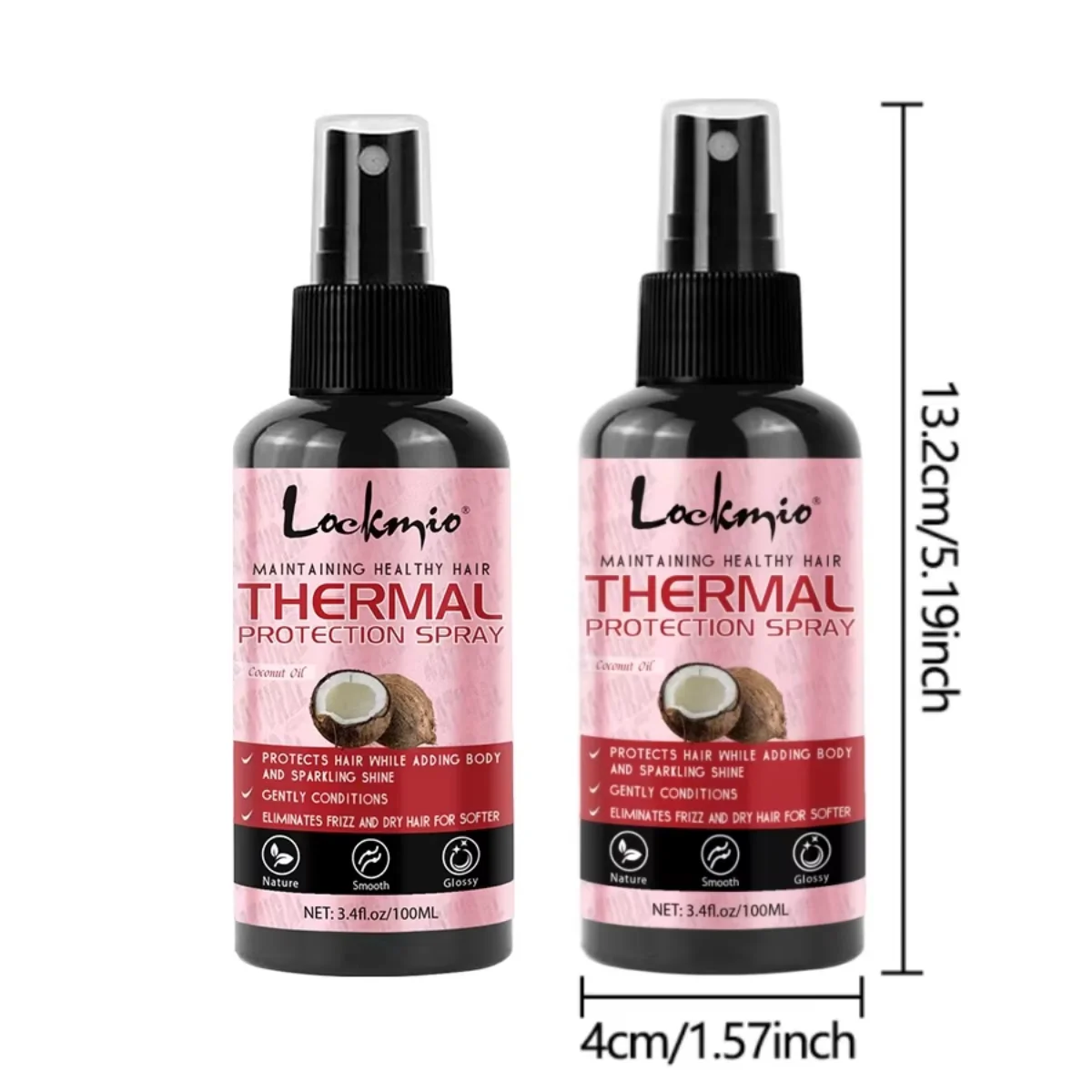 LOCKMIO Heat Protect Spray – Anti-Frizz Coconut Oil Conditioner Heat Protect Spray SPOT
