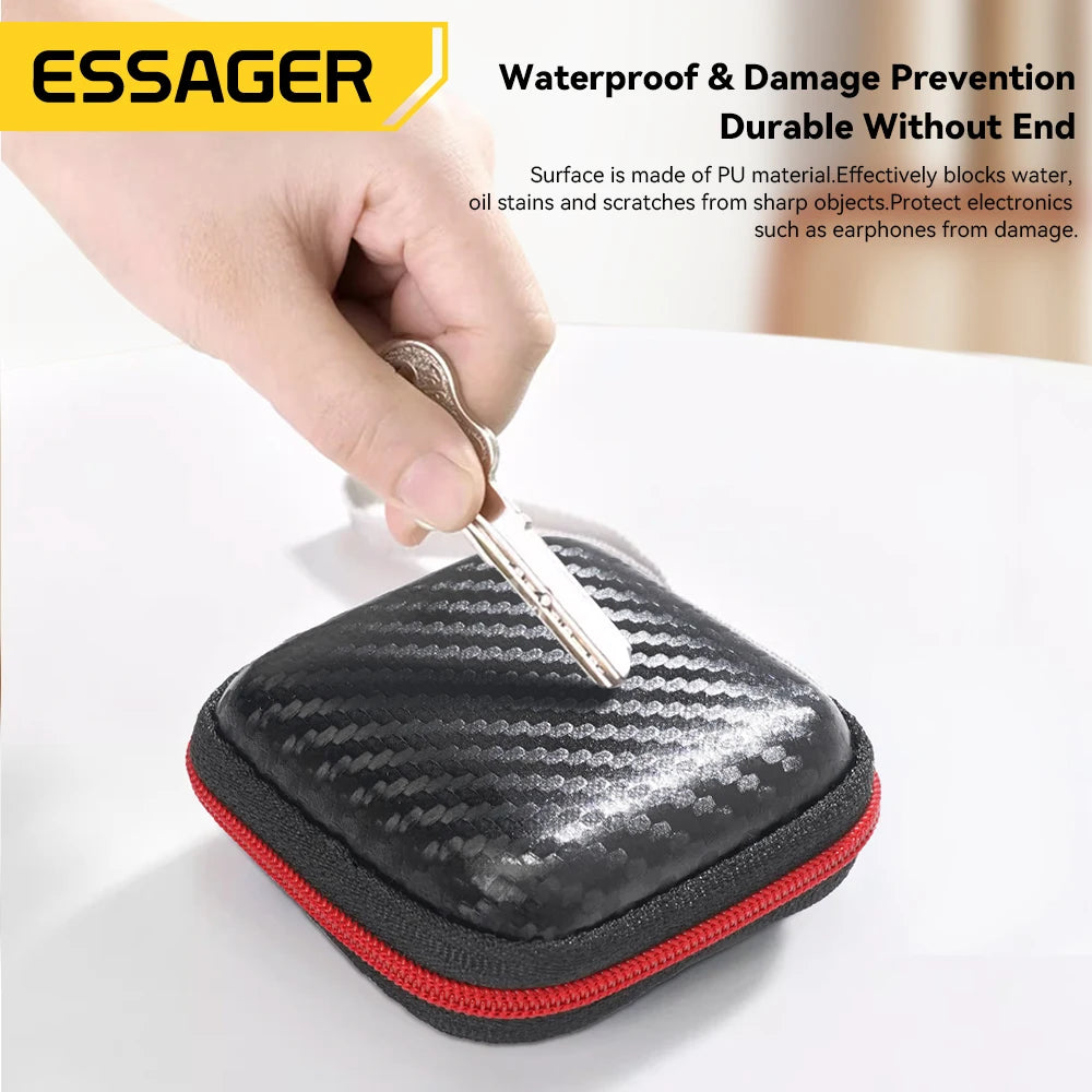 Essager Mini Leather Earphone & Cable Organizer Pouch Cable Organizer Pouch SPOT