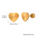 Meaeguet Heart Stud Earrings – Waterproof Stainless Steel Stud Earrings SPOT ES-777G